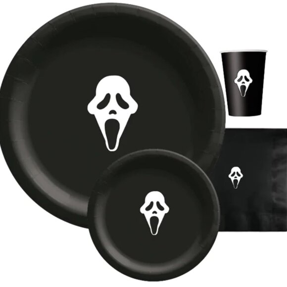Halloween Ghost- Screamz Party Plates-Cups-napkins set of 60 piece - Picture 2 of 3
